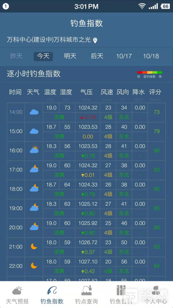 钓鱼天气预报1
