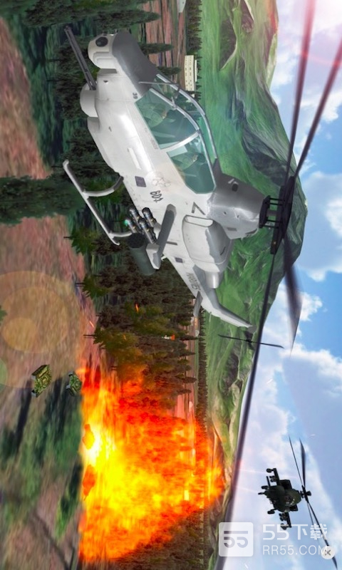 模拟直升机飞行0